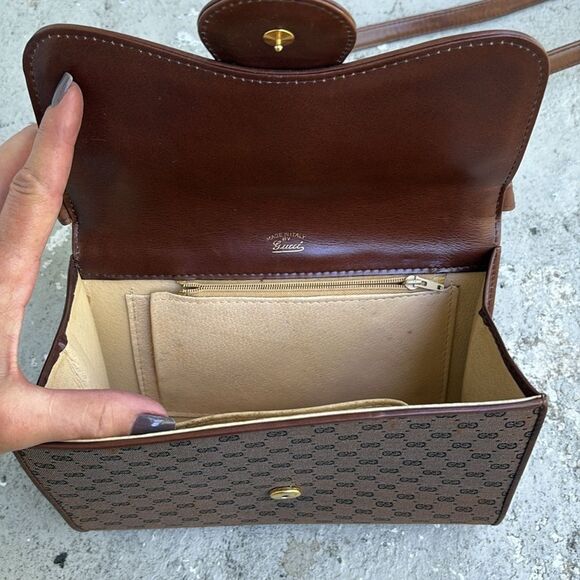 Vintage Gucci canvas/leather monogram bag - Picture 9 of 11